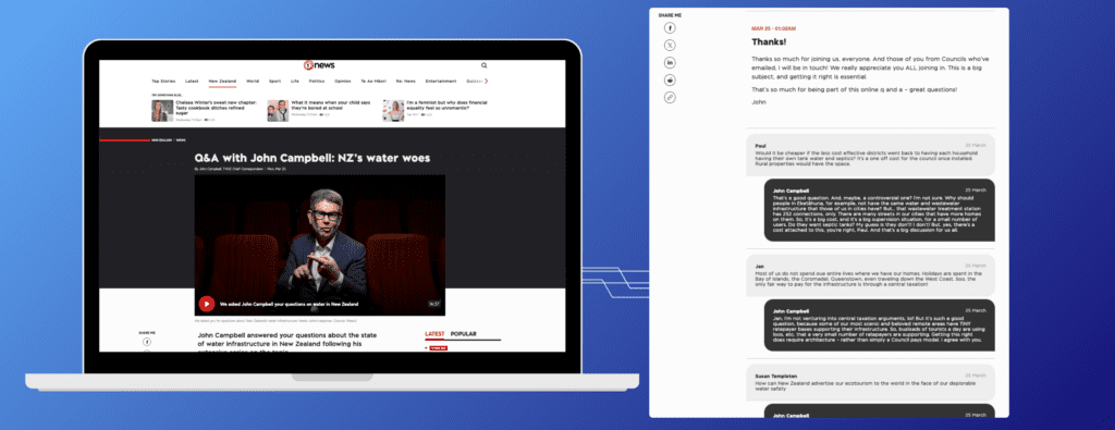 Live Q&A blog example