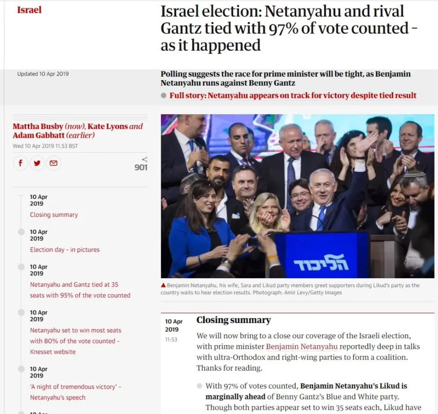 live blogging elections by the guardian