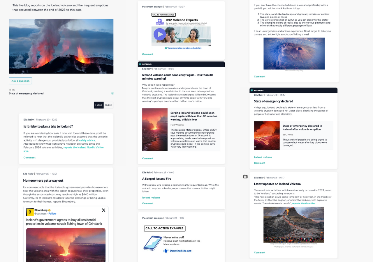 Iceland volcano live blog