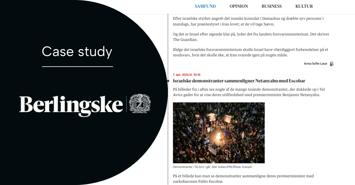 berlingske increases web traffic with live blogs