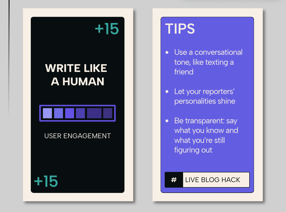 Live blog example